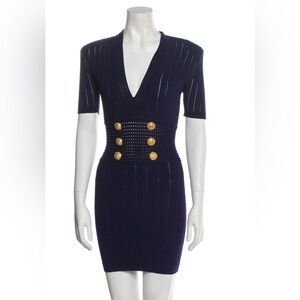 Balmain V-Neck mini dress size Small ,US 4 , FR36